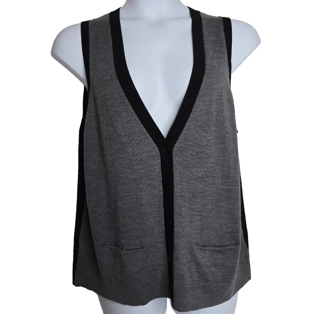 Pendleton Merino Wool Button Sweater Vest Womens XL Minimalist Versatile Classic